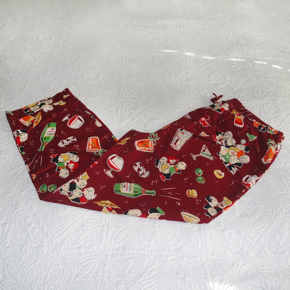 NICK & NORA COCKTAIL THEME PAJAMA PANTS